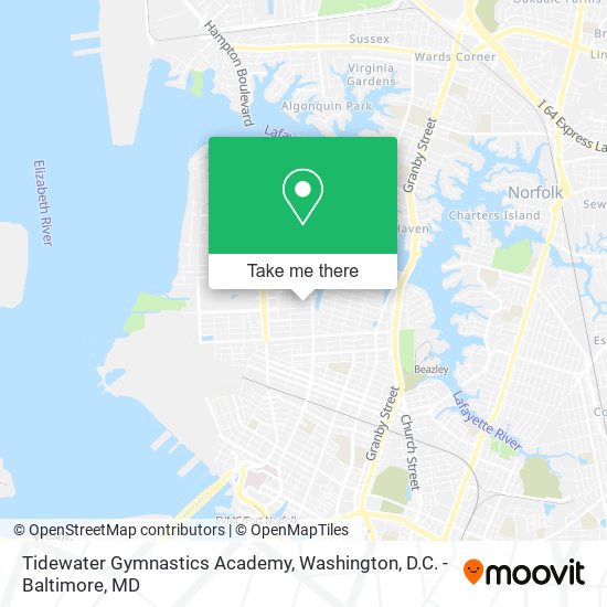 Tidewater Gymnastics Academy map