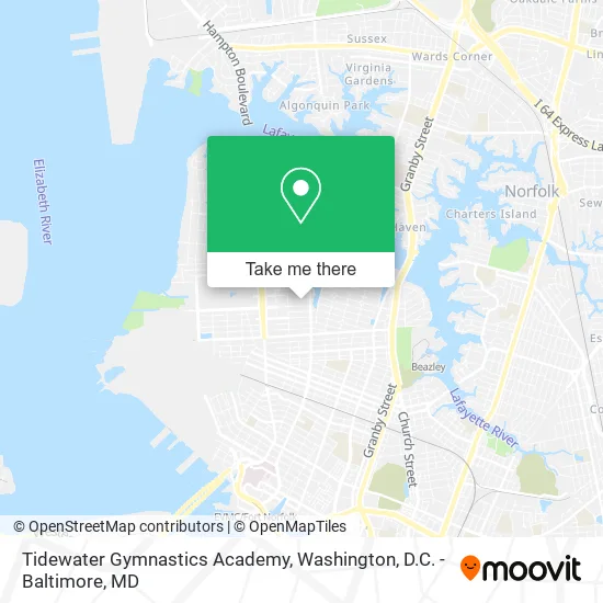 Mapa de Tidewater Gymnastics Academy