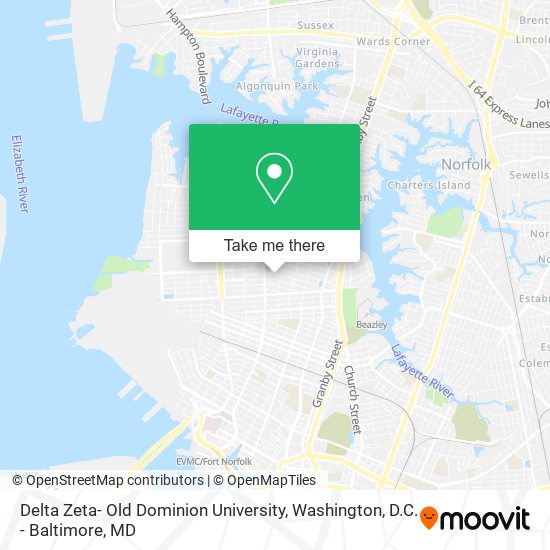 Mapa de Delta Zeta- Old Dominion University