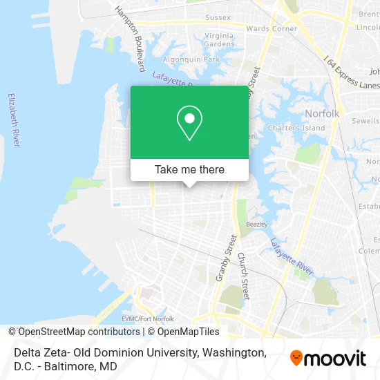Delta Zeta- Old Dominion University map