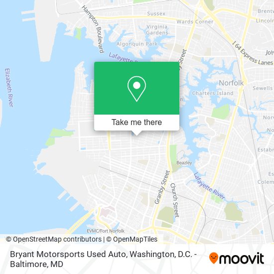 Bryant Motorsports Used Auto map