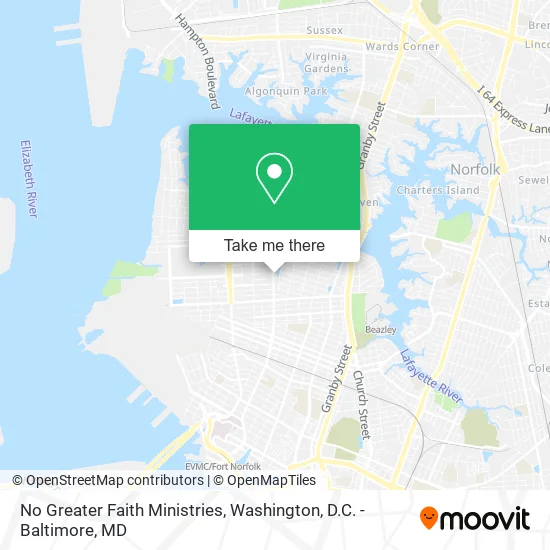 Mapa de No Greater Faith Ministries