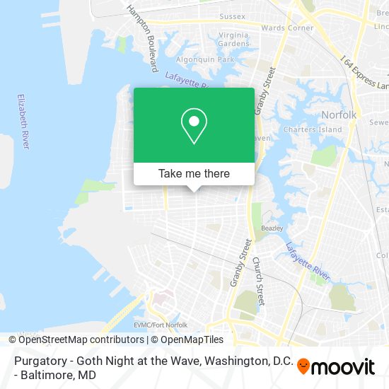 Purgatory - Goth Night at the Wave map