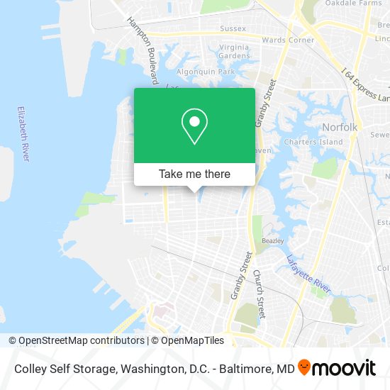 Colley Self Storage map