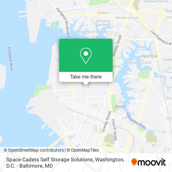 Mapa de Space Cadets Self Storage Solutions