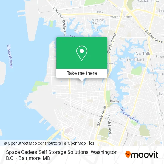 Space Cadets Self Storage Solutions map