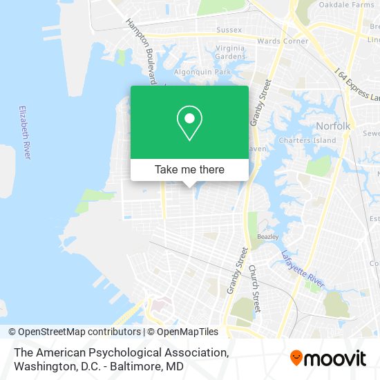 The American Psychological Association map