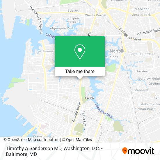 Timothy A Sanderson MD map