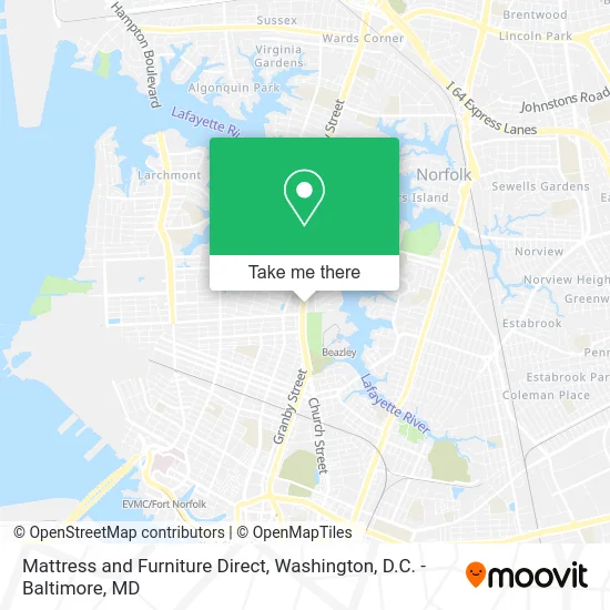 Mattress and Furniture Direct map