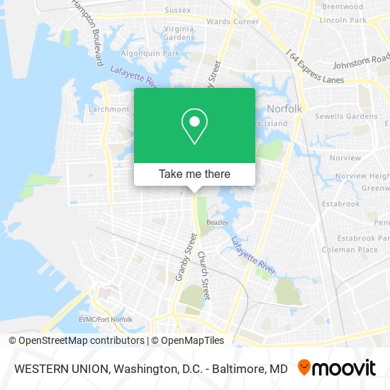 WESTERN UNION map