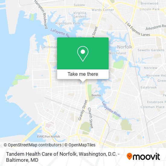 Tandem Health Care of Norfolk map