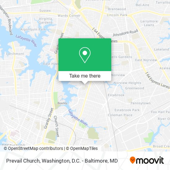 Prevail Church map