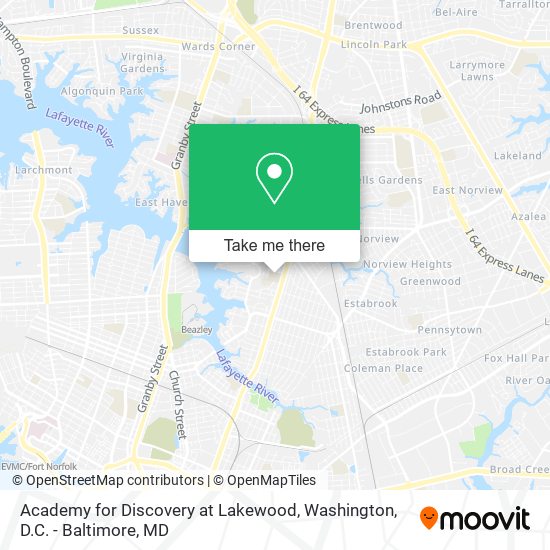 Academy for Discovery at Lakewood map