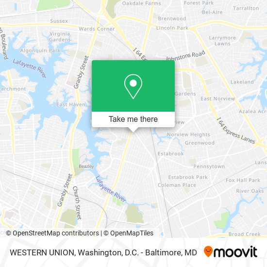 WESTERN UNION map