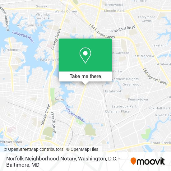 Norfolk Neighborhood Notary map