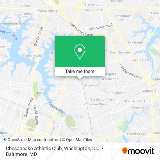 Chesapeake Athletic Club map