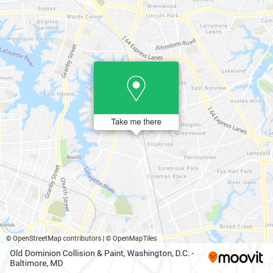 Old Dominion Collision & Paint map