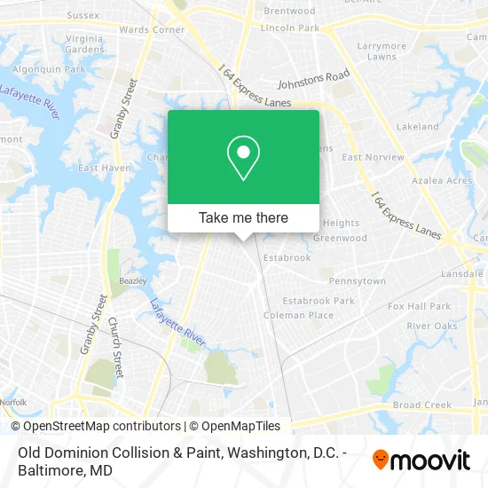 Old Dominion Collision & Paint map