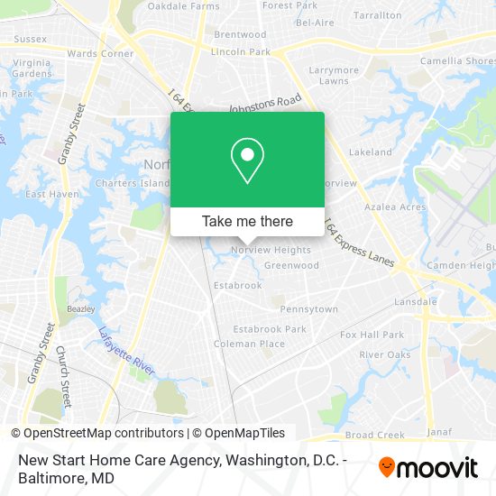 New Start Home Care Agency map