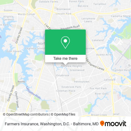 Mapa de Farmers Insurance