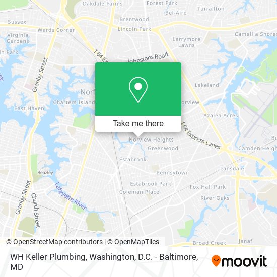 WH Keller Plumbing map