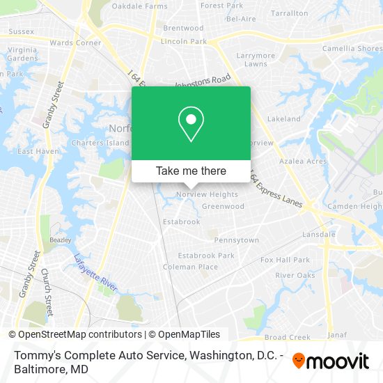 Mapa de Tommy's Complete Auto Service