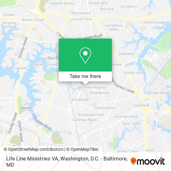 Life Line Ministries VA map