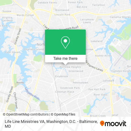 Mapa de Life Line Ministries VA