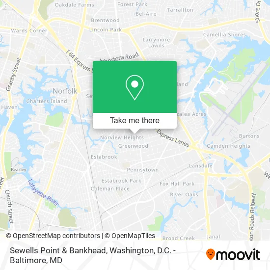 Sewells Point & Bankhead map