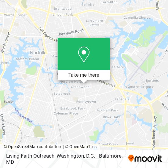 Living Faith Outreach map