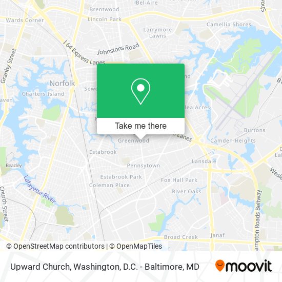 Upward Church map