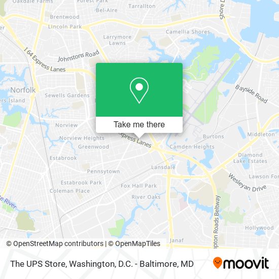 The UPS Store map