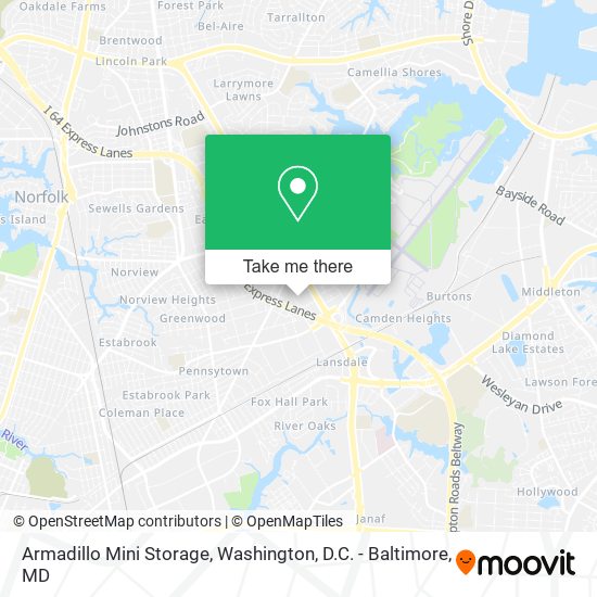 Armadillo Mini Storage map