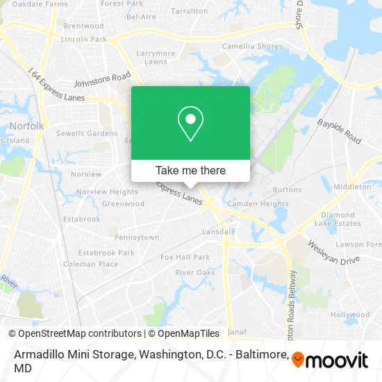 Mapa de Armadillo Mini Storage