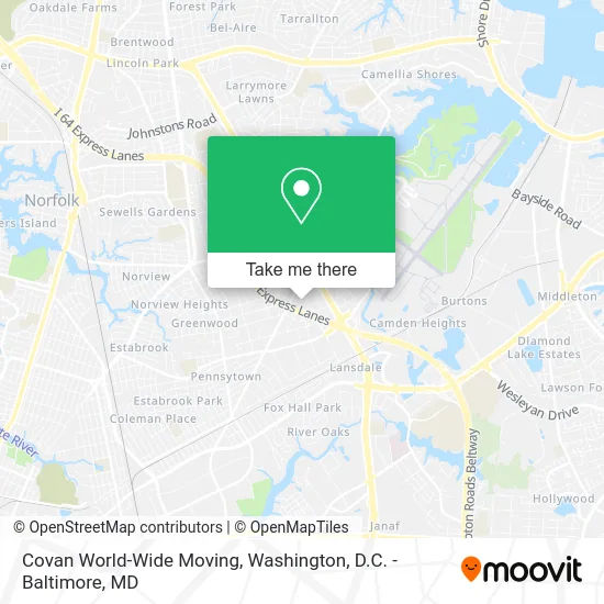 Covan World-Wide Moving map