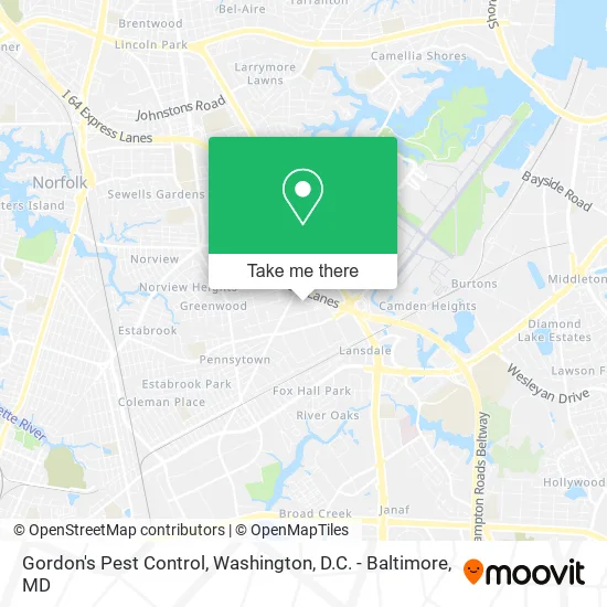 Gordon's Pest Control map