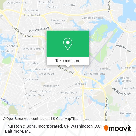 Thurston & Sons, Incorporated, Ce map
