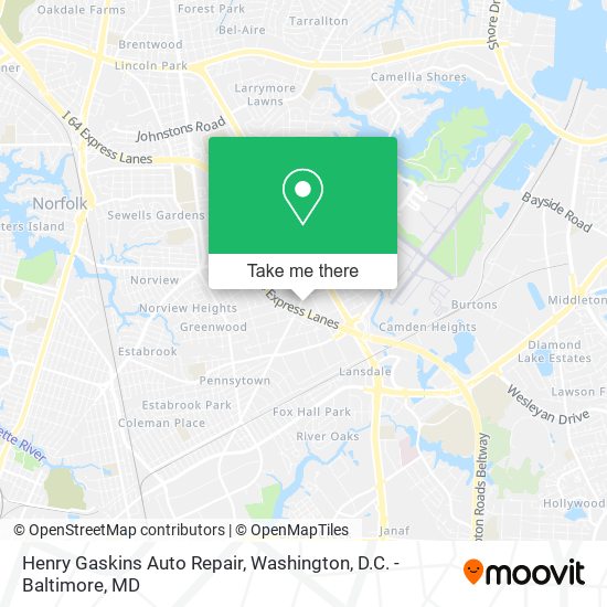 Mapa de Henry Gaskins Auto Repair