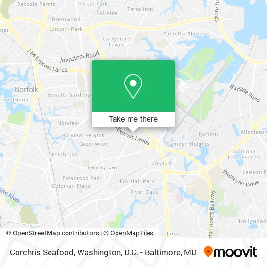 Corchris Seafood map