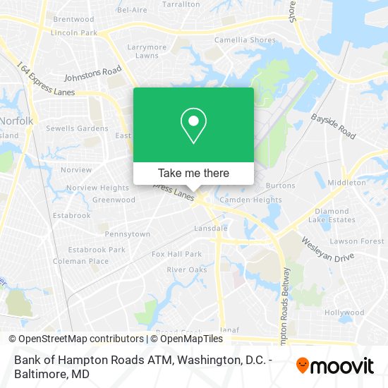 Mapa de Bank of Hampton Roads ATM