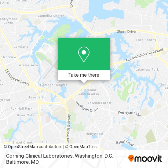 Corning Clinical Laboratories map