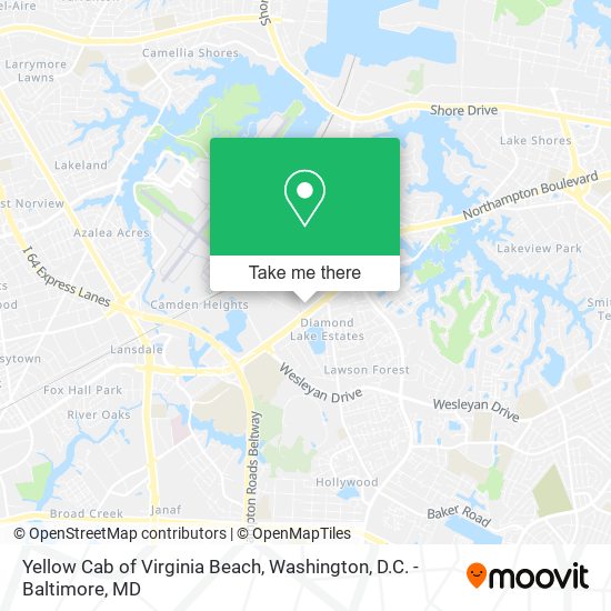 Yellow Cab of Virginia Beach map