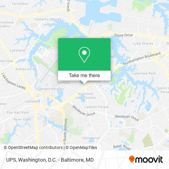 UPS map