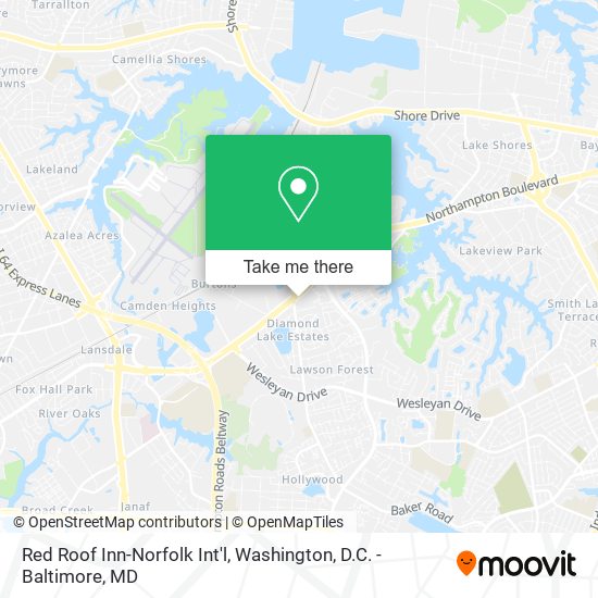 Red Roof Inn-Norfolk Int'l map