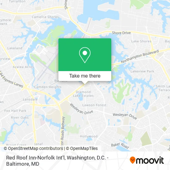 Red Roof Inn-Norfolk Int'l map