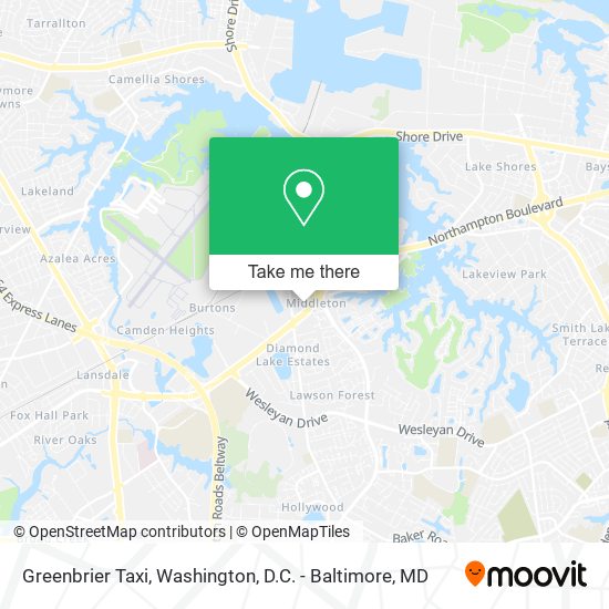 Greenbrier Taxi map