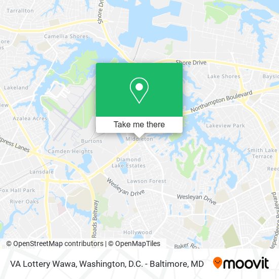 VA Lottery Wawa map
