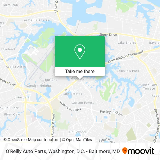 Mapa de O'Reilly Auto Parts