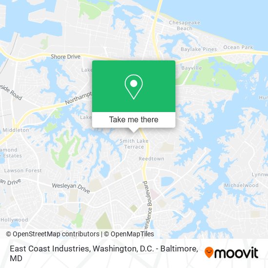 East Coast Industries map
