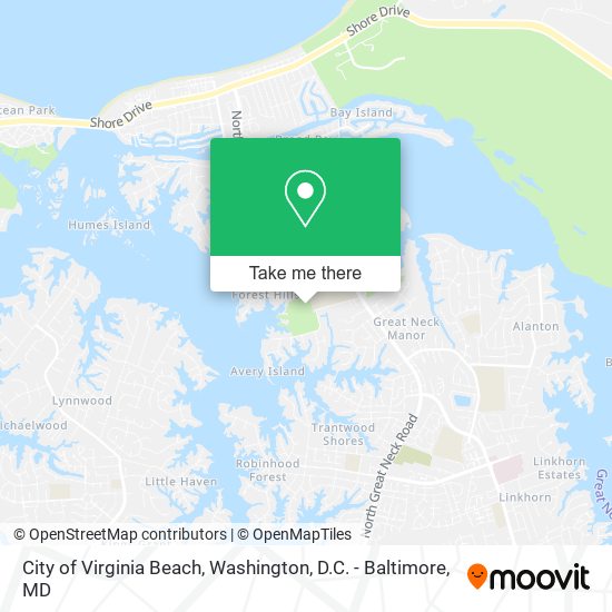 Mapa de City of Virginia Beach